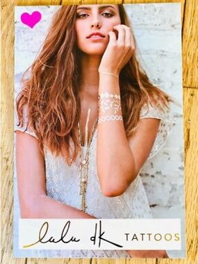 Lulu dk Tattoos in High Noon- Women’s Metallic Temporary Tattoos – Gold & Silver